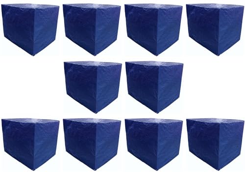 5' x 4' x 4' Blue Poly Pallet Storage Tarp Cover - 10 Pack