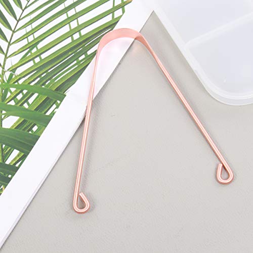 Raspador de língua de cobre raspador dental de metal para eliminar mau hálito.