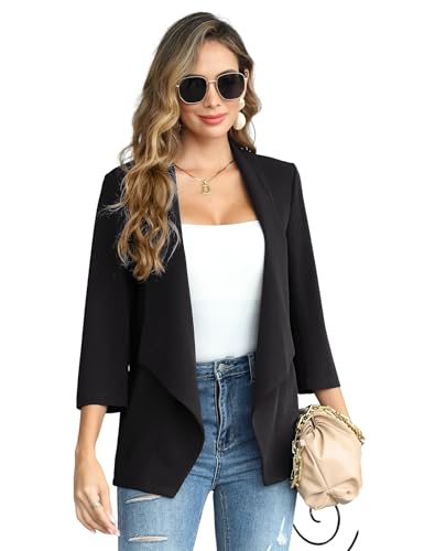 KOJOOIN Womens Blazer Long Sleeve Open Front Business Casual Cardigan Jacket2