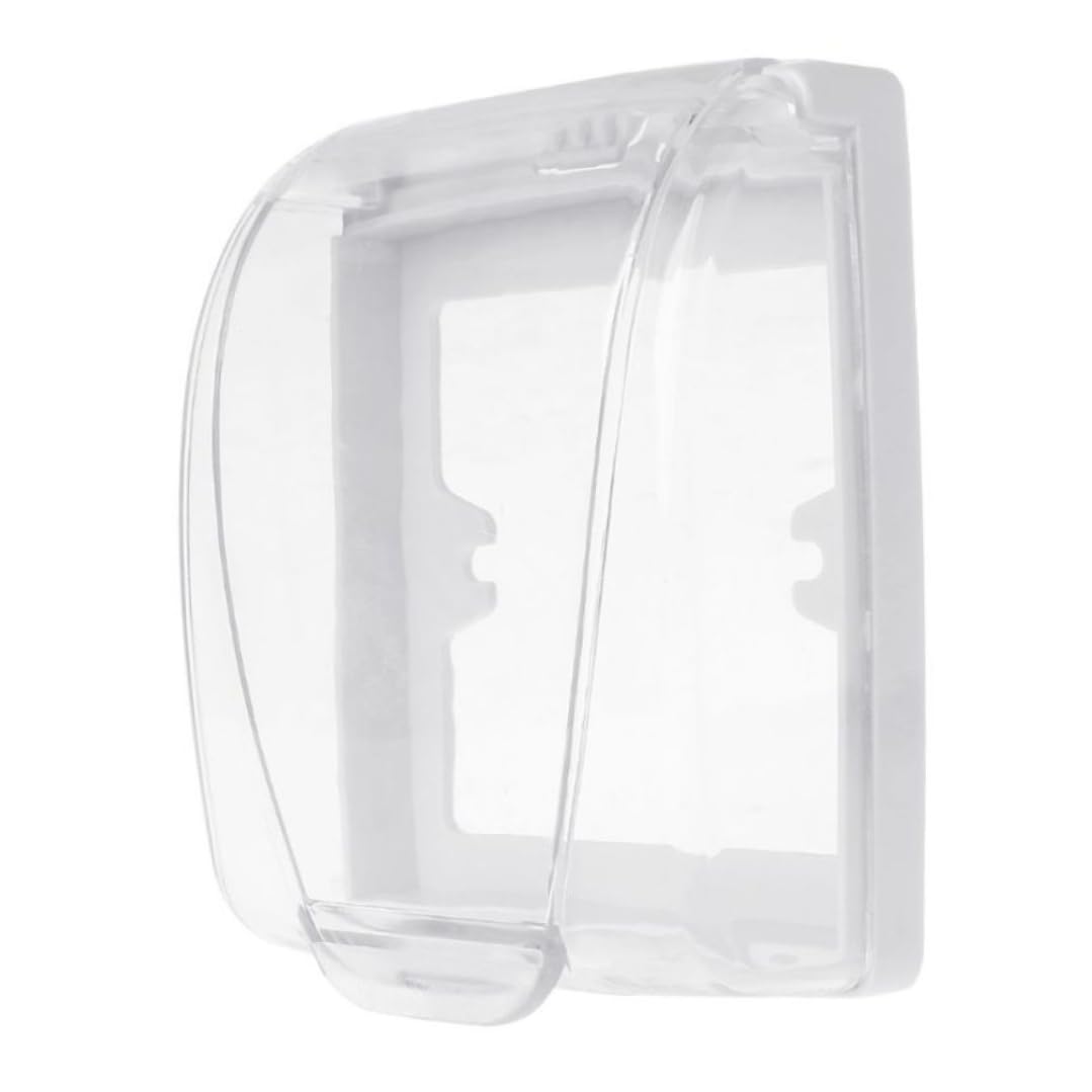 Waterproof Switch Cover Box Clear Wall Light Panel Socket Guard Doorbell Flip Cap Cover Waterproof Outlet Box Clear Light Switch Guard Wall Protective