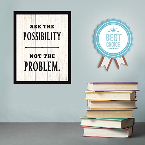 Image of Chaka Chaundh - Office Quotes Frames - Motivational Quotes Wall Frames for Office - Positive Business Quotes Wall Frame - Poster - (14 X 11 Inches) (White wood vintage - color - 3)