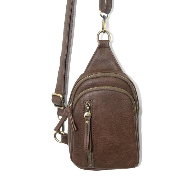 Image of Joy Susan Skyler Sling Bag: Vegan Leather, Zippered Closure, Brass Plated Hardware