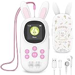 Kids MP3 Player, Cute Bunny Kids MP3 Player with Bluetooth, 32GB kids music player, FM Radio Supported, Calendar, Alarm Clock, Pedometer, Stopwatch, Up to 128GB
