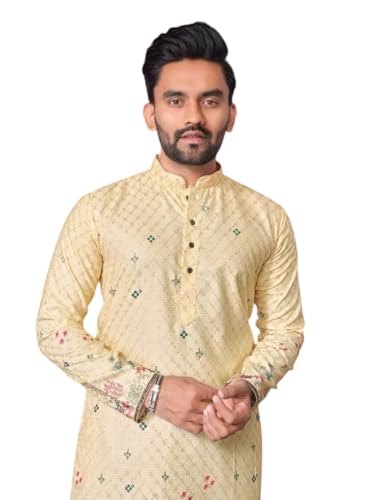Image of Trustous Kurta Pyjamas set for Mens | Pyjamas with kurta PRINTED and classis look |KURTA Pyjamas SET