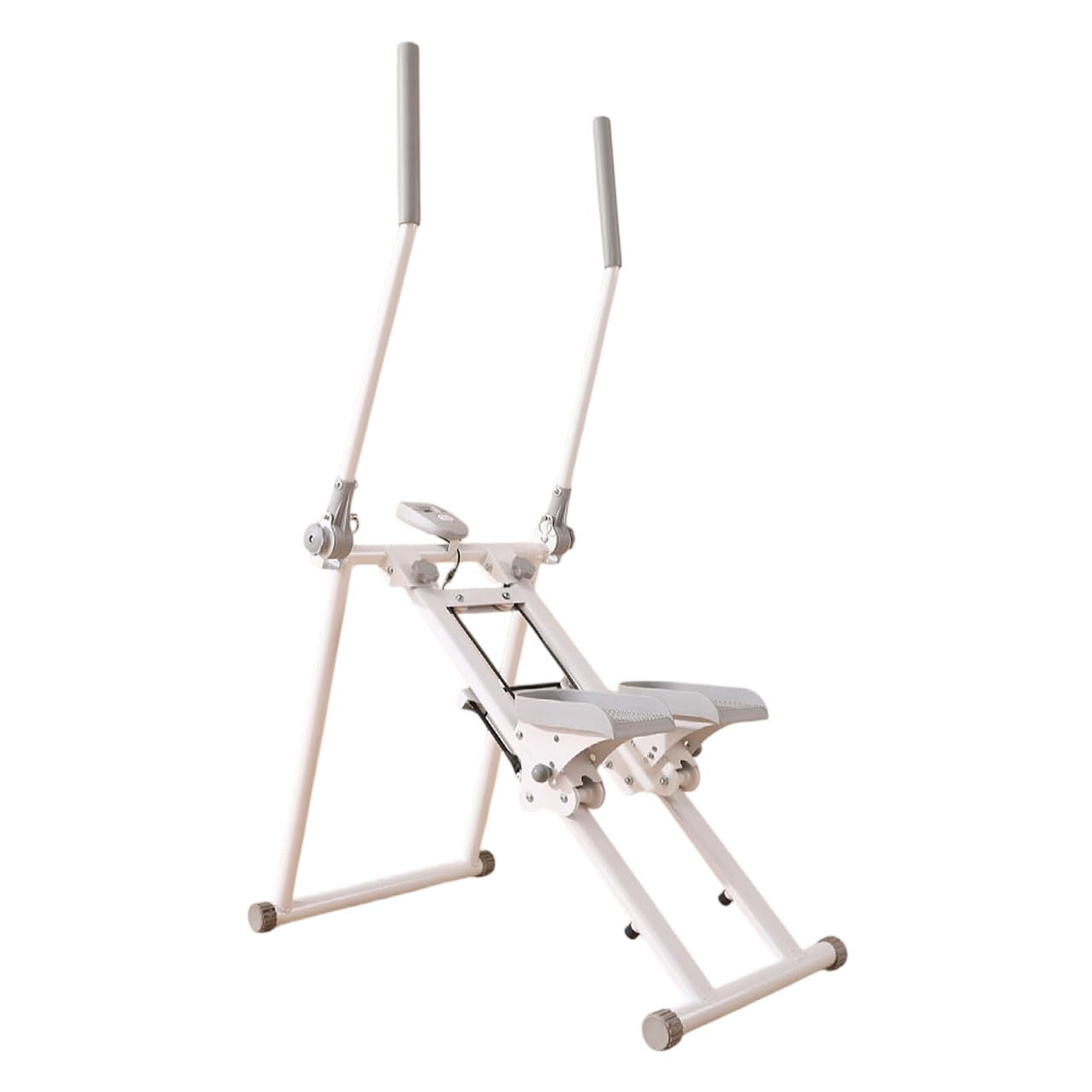 Proxima Health & Fitness Multi-Functional Vertical Climber | Indoor Mountain Climbing Stepper Machine with Monitor | Home Cardio Workout Equipment for Full-Body Training, Weight Loss, Toning – White