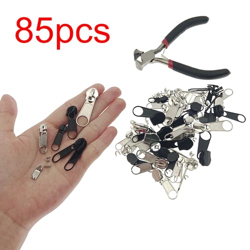 JZK 85PCS 3 Sizes 3 5 8, Zip Repair Kit, Zipper Slider Replacement Accessories - Image 3