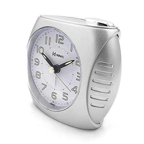 Despertador Quartz Prata Metalico