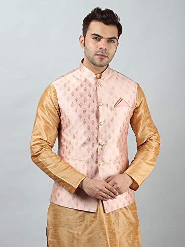 Image of Uri and MacKenzie Men's Silk Blend Kurta Pajama with Designer Ethnic Nehru Jacket /Modi Jacket