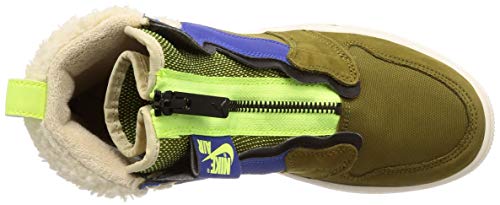 Nike AIR JORDAN Women's Air 1 High Zip Up Sneaker (7.5 M US, Olive Flak/Black-Volt Glow)