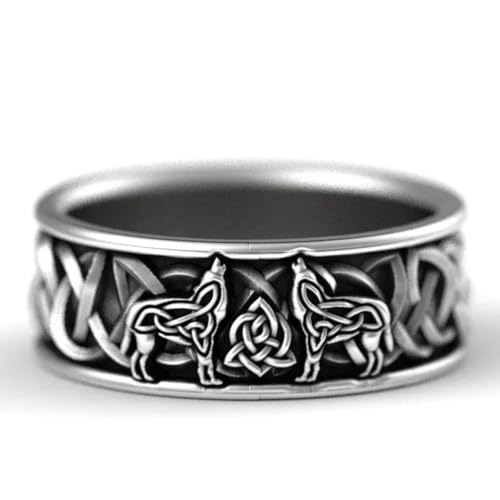 Bague homme loup viking pour surmonter le manque de caractère d'un look