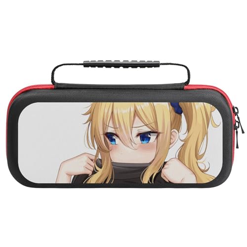 Switch ケース かわいい かぐや様は告らせたい 早坂愛 スイッチ 収納ケース カバー ナイロン素材 全面保護 防塵/防水/防汚/耐衝撃 26x11.5x5.2cm Switchに対応 保護用ハードケース 大容量な収納力 アクセサリーポーチ Switc