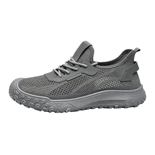 Zapatillas deportivas de malla transpirable para hombre, ligeras, cómodas, antideslizantes, para caminar, gimnasio, deportes, gris, 40 EU