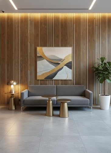 Image of KBR Brown Wooden Texture Self-Adhesive Wallpaper (45x300 cm) | Waterproof PVC Wall Stickers for Home, Kitchen, Furniture, Wardrobe & Cabinets | DIY Peel and Stick Wood Grain Roll