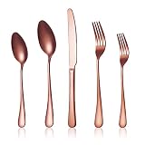 SUTETLW 20 PCS Kitchen Cutlery Set - Stainless Steel Flatware for 4 Dishwasher Safe Kitchen Tablewar