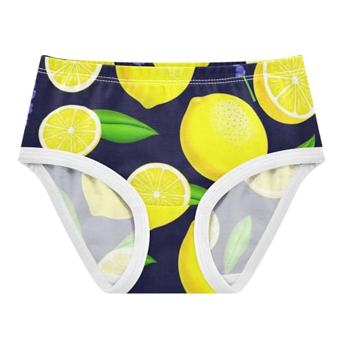 Yellow Lemons Little Girl Panties Toddler Girls Underwear Cotton Artistic Kids Undies Briefs 2t