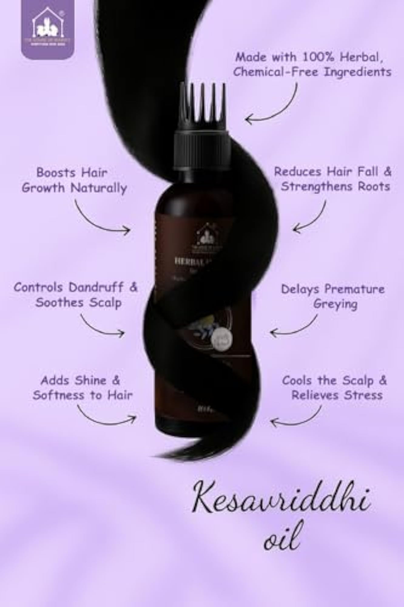 Bunny's Keshavriddhi Herbal Hair Oil, Natural Growth Formula