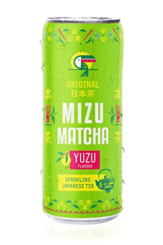 Mizu Mate Matcha Yuzu - Natural Energy Drink | Kann 330ml | Mate Tee und Matcha | Brasilian karbonisiertes Getränk mit Mate-Tee | super fruchtig
