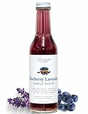 Lavender Lane Blueberry Lavender Simple Syrup, 9 oz - USA Lavender Farm, For Cocktails, Lemonade, Tea, Desserts, Mocktails