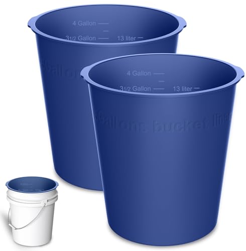 2PCS Reusable Rubber Bucket Liners for Concrete Mix