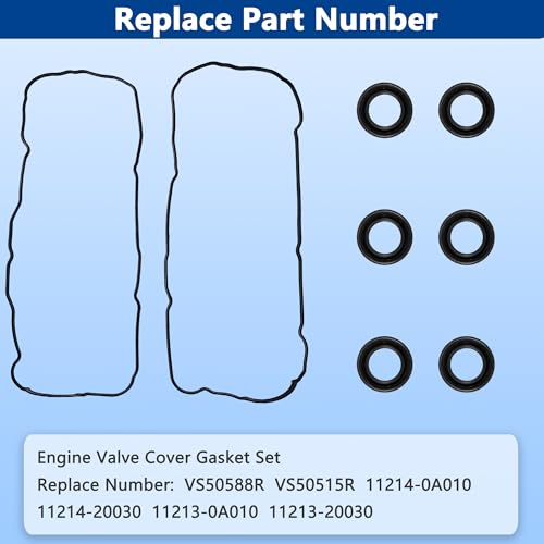 Image of VS50588R Engine Valve Cover Gasket Set Kit for Toyota Avalon Camry Solara Sienna Highlander Lexus RX300 RX330 ES300 ES330 RX400h 3.0L 3.3L 1999 2000 2001 2002 2003 2004 2005 2006 2007 2008 2009 2010