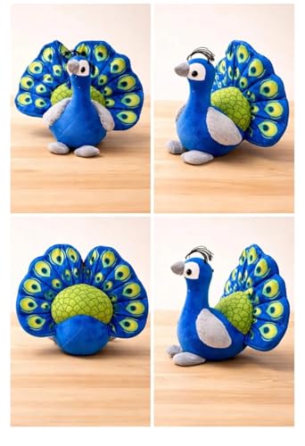 Image of Peacock Soft Toy Plush Stuffed Bird | Cute Colorful Peacock Teddy for Kids | Soft & Huggable Animal Toy | Gift for Boys & Girls 30 cm
