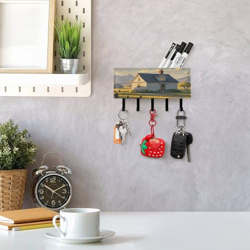 Soporte para llaves de pared autoadhesivo con 5 ganchos 8