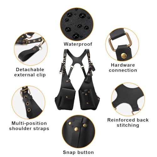 Gilet double épaule sous-aisselle pour ranger votre mobile