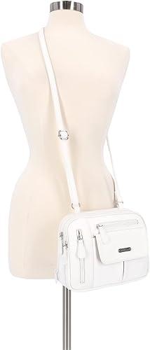 Vista 6 de MultiSac Zippy Triple Compartment Crossbody Bag Blanco