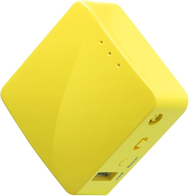 Gl.Inet Smart Mini Pocket GL-MT300N-V2 Router, Żółty, 300 Mbit/s