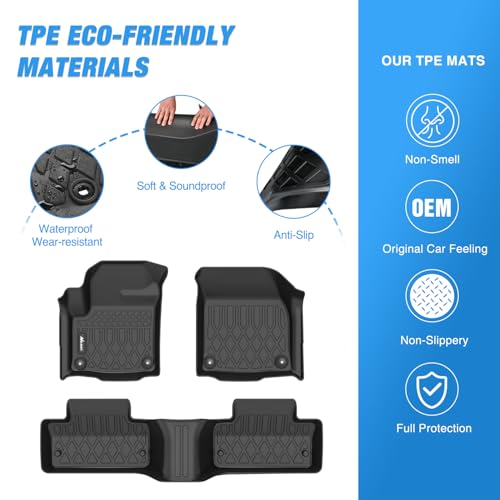 Image of Nilight TPE Floor Mats for Land Rover Range Rover Evoque 5 Door and Coupe