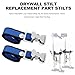 4PCS Drywall Stilts Straps, Adjustable Drywall Foot Band Straps Kit,Replacement Part for Stilts, 4 Shoe Straps + 8 Screws + 8 Spacers, Blue