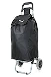 Hoppa Shopping Trolley on Wheels, 57L Foldable Large Capacity 2 Wheel Grocery Granny Cart with Secure Lid & Side Pockets, Shopping Bags for the Elderly, Laundry, 30kg Limit Truck Trolley & Festivals