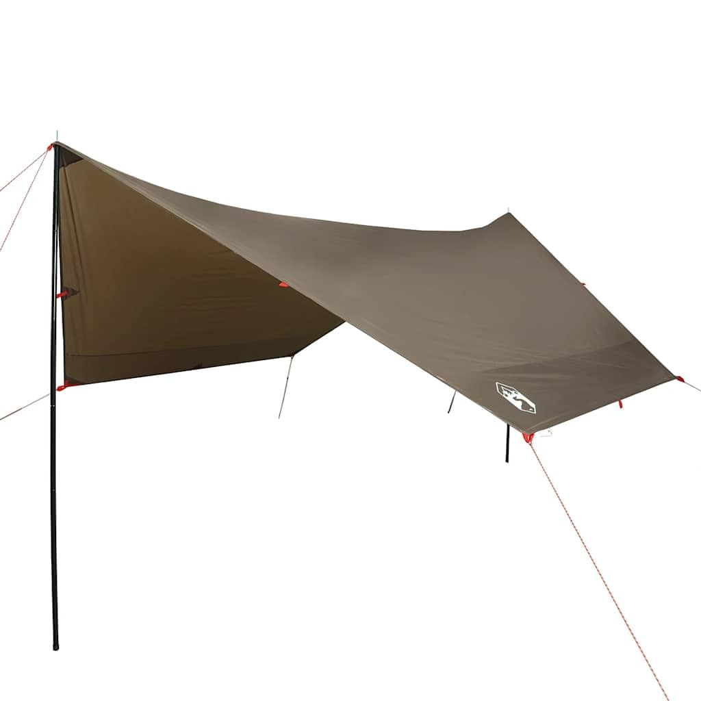 Tenda da campeggio, bivacco, tenda turistica, tenda da festival, marrone, 462 x 306 x 211 cm, impermeabile, per campeggio, viaggi, trekking, giardino