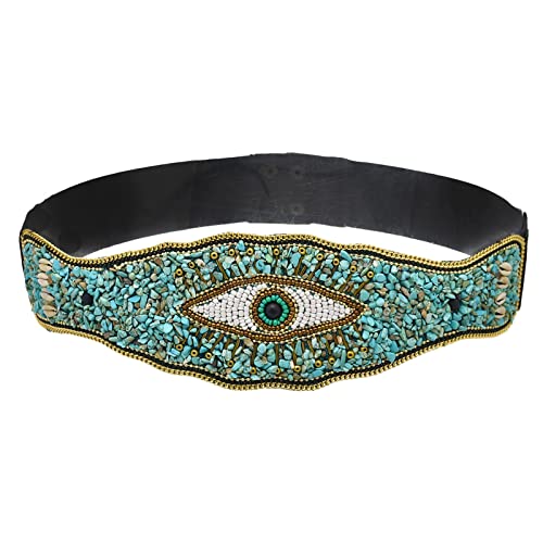 Ceinture de sculpture tibétain avec boucle élastique et design extensible