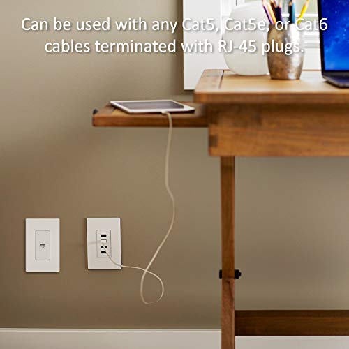 Keystone RJ45 Cat5e On-Q WP3475WH50 Conector Hembra de Red Blanco Tipo Jack Quick Connect 7