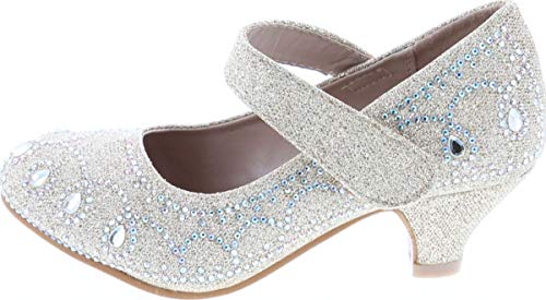 Link Jemma-01K Girls Rhinestone Platform Peagent Dress Shoes2
