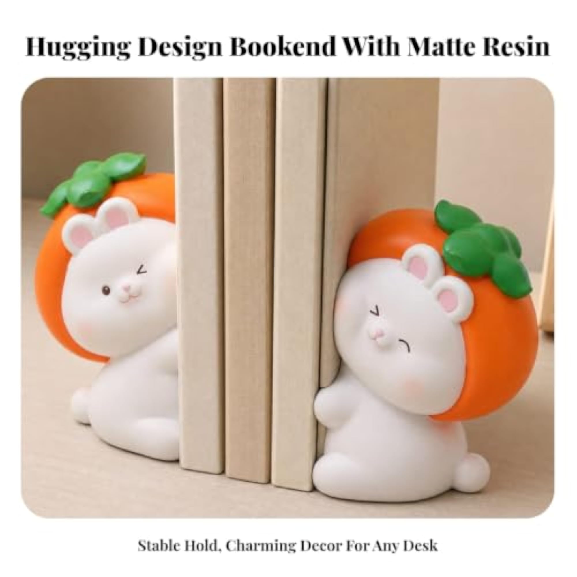 Playful Bookend with Decorative Facial Details
