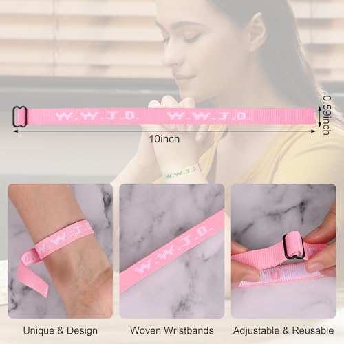 18PCS WWJD Bracelets Pack for Women Men, Christian Jesus Bracelets Bulk Gifts, Adjustable What Would Jesus Do Wristbands3
