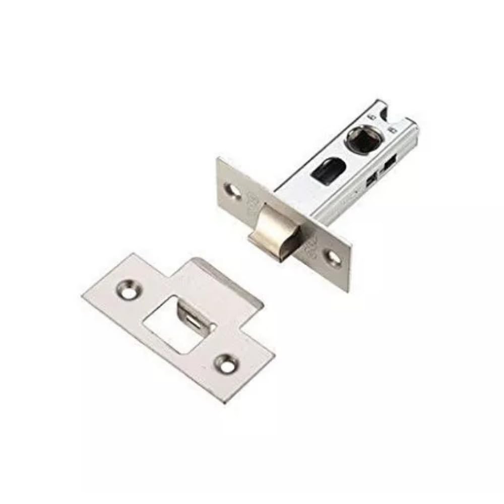 Marco Paul Interiors Aluminium Marco Paul 2.5Inch Tubular Latch - Nickel Plated Latch For Door Handle - Durable Nickel - Easy Installation - For Interior Use, Locks For Doors (2.5 Inch/63Mm)