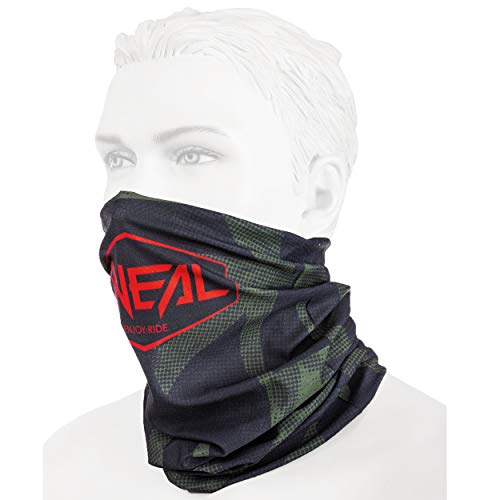 O‘NEAL | Halstuch Schlauch-Schal | Mountainbike Motocross Motorrad | Ungesäumt, Bequemes Material, elastischer Stoff | Neckwarmer Covert | Unisex | Schwarz Grün | Einheitsgröße