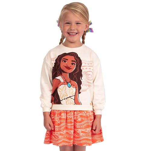 Disney Moana 2 Dress | Girls Sweater Dress | Girls Skater Dresses | Girls Sweatshirt Dresses | Sizes 3T to 102