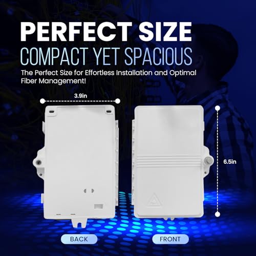 Image of ETS Fiber Optic Distribution Box 4 Core - IP65 Waterproof, UV Resistant, FTTH, FTTx, Wall /Pole Mountable, Industrial Networks, Fusion Splicing, SC /LC /FC Adapters, Cable Management