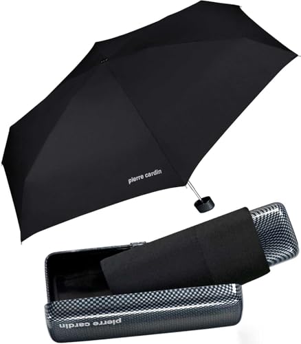 Parapluie Pierre Cardin de 16 cm negro un paraguas mini de bolsillo para lluvia