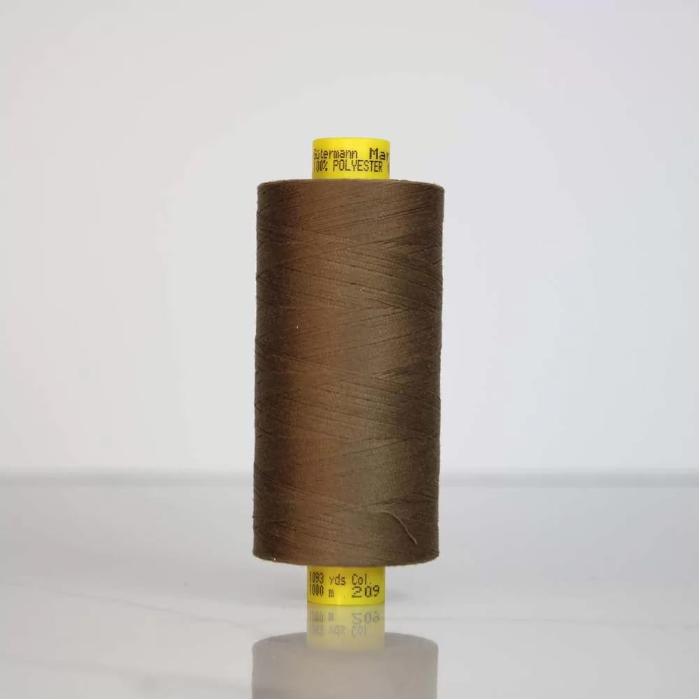 Gutermann Mara 120 All-Purpose Polyester Sewing Thread – 1000m Spool, UV Resistant, Silky Shine, Tear & Abrasion Resistant – Perfect for Sewing Machines or Hand Sewing/Colour-209