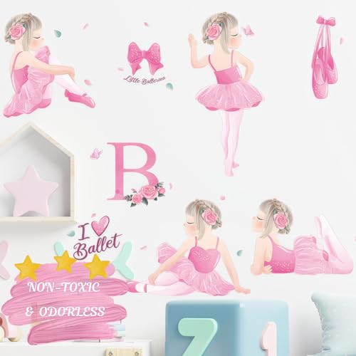Vinilo decorativo ballet niña rosa set 2 hojas 30x90cm miniatura 4