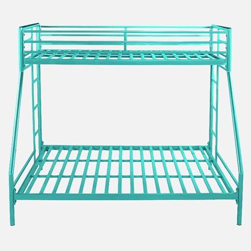 Image of Twin Over Twin Metal Bunk Bed |Bunk Bed Without Storage For Kids | Double Decker Bed For Kids Room Furniture |Metal Bunker Bed (Mattress Not Included),Aqua Blue
