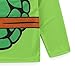 Nickelodeon Teenage Mutant Ninja Turtles TMNT Michelangelo Boys Long Sleeve Hooded Shirt for Big Kids Green/Orange