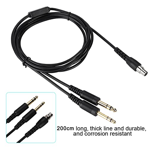 Cable adaptador para auricular de aviación 200 cm con switch miniatura 3