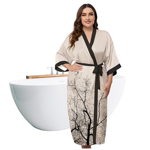 Robe en soie longue NIDONE protégeant la peau avec des motifs raffinés