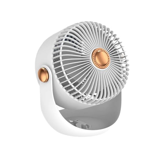 Image of SKYTONE Table Fan For Home | High Speed-Ultra-quiet, 360 Adjustment for Better Cooling-Fan-Upto 8 Hrs. Runtime-3 Speed Modes Portable fan for Home, Office, Kitchen (SKYWHITE)